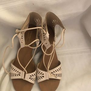 Low heal strap sandals size 7.